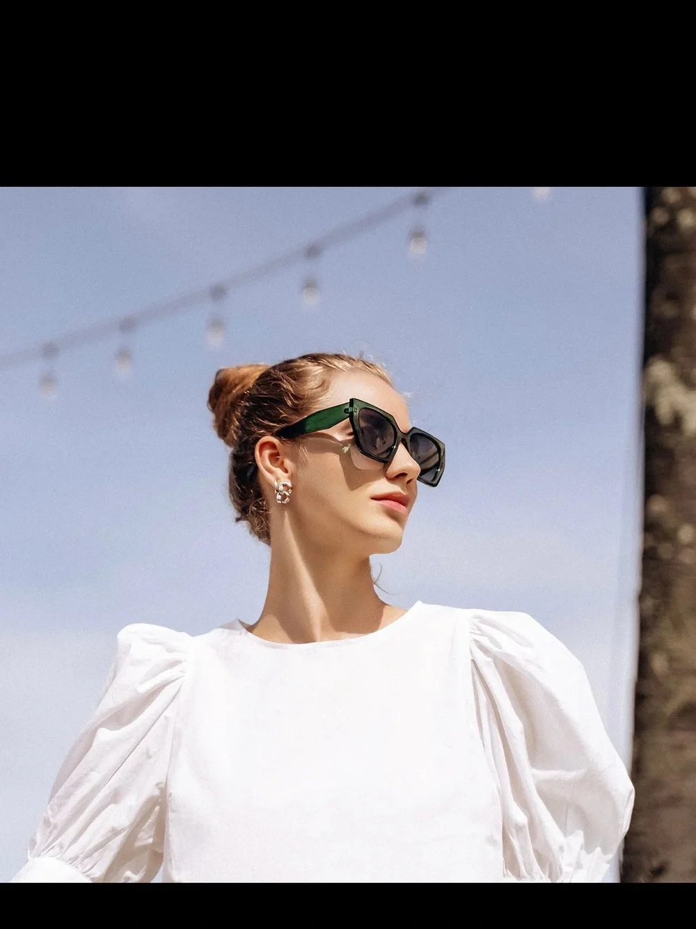 SOJOS Oversized Polarized Square Women's Sunglasses in Peachy Nude